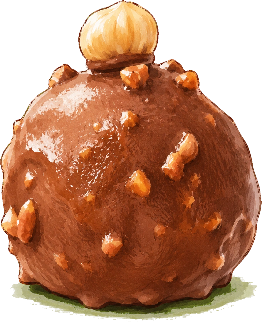 Chocolate hazelnut potato pastry